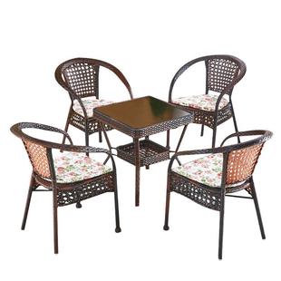 B方K9K台小茶几藤编三件套卧室桌F759H965子椅子阳家用现代简约藤