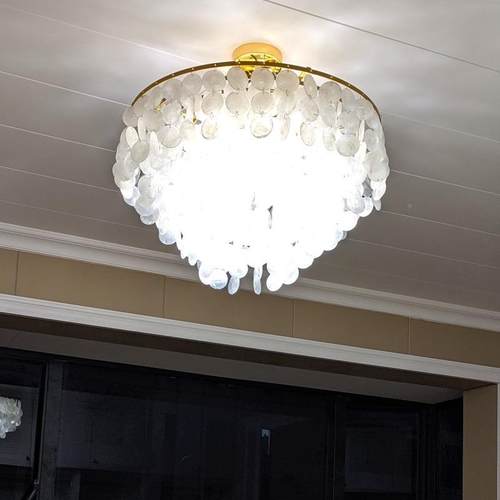 复商贝壳吊简约古现代客厅餐厅灯创意电6127轻奢灯具灯个性灯饰灯