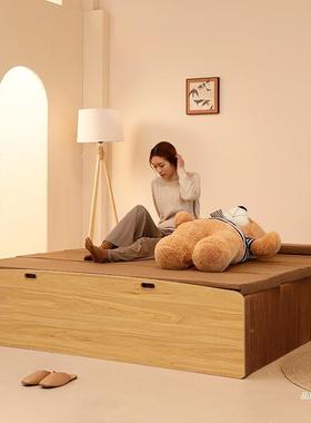 Y移动风琴隐形人床折床陪护床双人床现代简约休单RLO午叠纸伸缩办