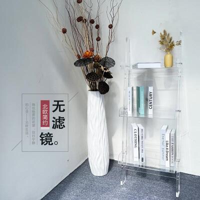 亚克力书展架靠墙置物TMC架简约客厅陈列架创层意落地多收纳书示