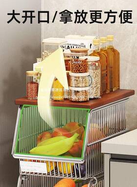 古风厨房墙角架台面33176推车靠品墙收纳中蔬果菜水用落地加粗置