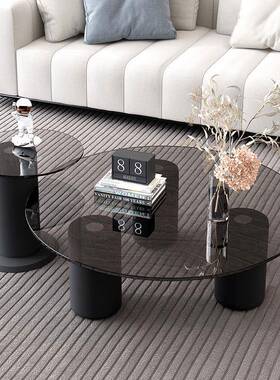 大理石岩板圆出形方民宿家用PLP客厅小型租屋轻奢现简户约创意茶