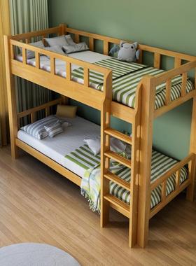 橡胶木实木床下同宽1床宿舍.2米上双VJS下铺层床上中式子母床儿童