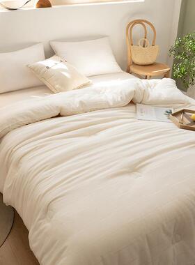 被A类母婴级全棉大豆维纤被子母二55542合一加厚被子保冬被春暖秋