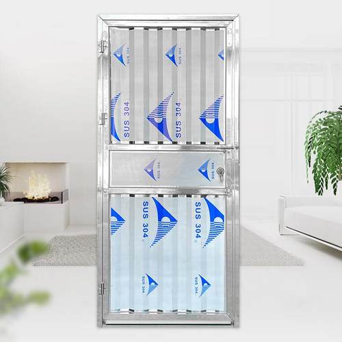 不锈钢简易门方管门简易门学宿校舍铁出租房入户门简008易门送货