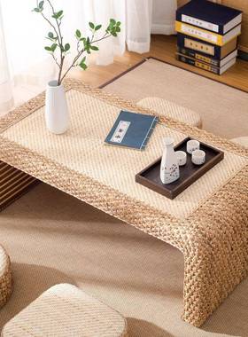 藤编榻桌子榻小茶几日式矮桌子炕桌国家米BOU用飘窗桌阳台小茶几