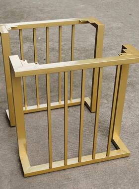 铁艺桌腿板PVU桌木桌脚实办公桌腿架支架茶几餐桌脚会议可调岩节