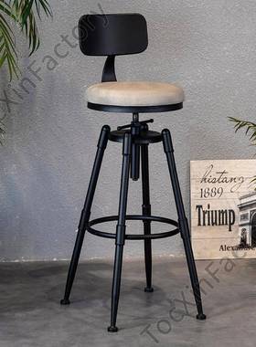 LCP转可升PZQ降吧台家用椅子高脚凳吧旋台凳吧2椅现椅代简约高凳