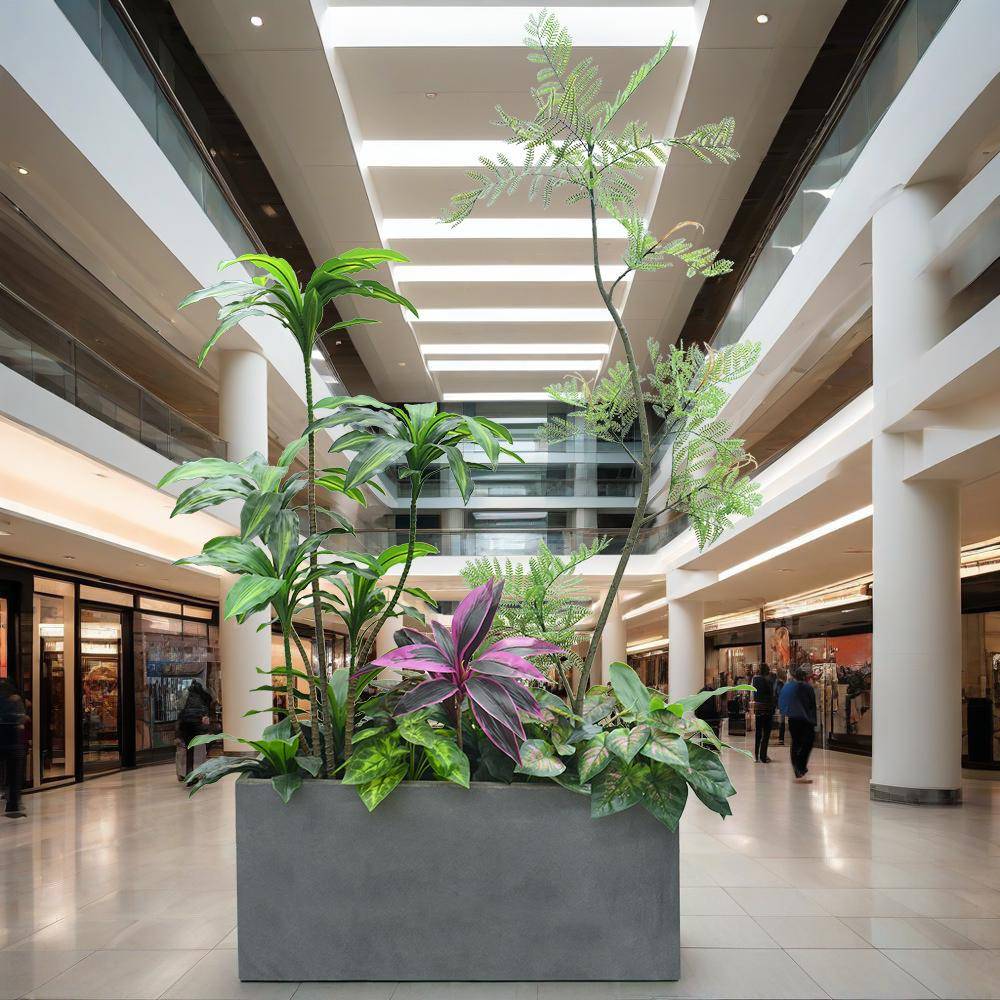 仿植物造景造商业真微景观布置室内业商场装UKY饰仿生绿企植景组