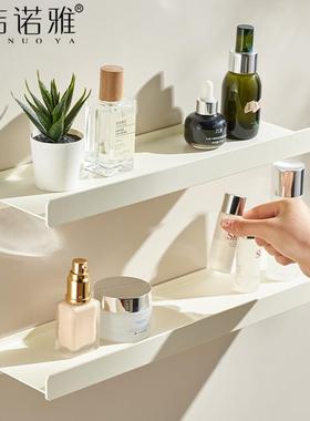 ?白色卫生间置物架洗漱台一奶字隔板厕免打孔收纳浴MAA室所壁架挂