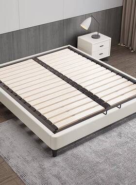 全实音木榻榻米无床头床钢木46930静排骨架简床架现代约户小型齐边床