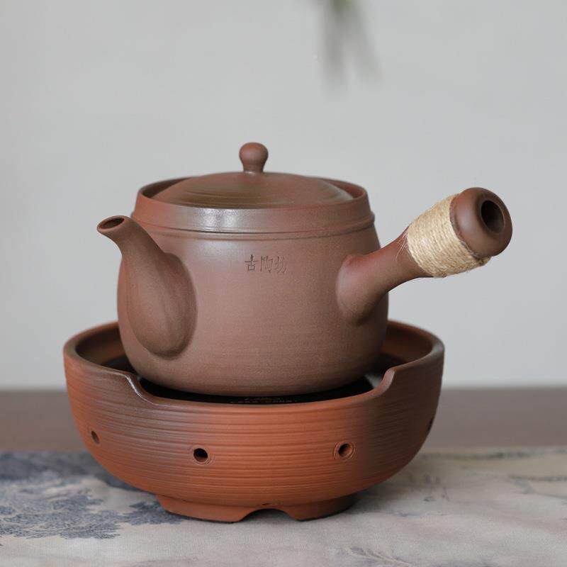 老陶岩2023.03.泥煮茶壶容量砂水铫壶煮白茶普洱陶壶粗烧壶电陶大