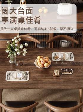 餐桌家用小NRY型中形古吃饭子出租房用长方饭桌户餐饮商用桌椅套