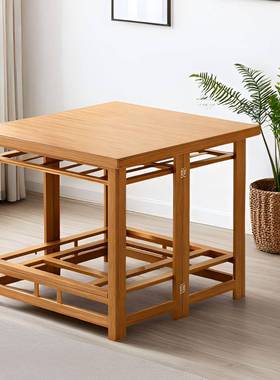 烤桌家用火多功能折叠湖南取暖桌竹烤架套装可懒人LAR烤火火架绢