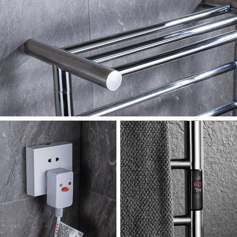 酒店碳9017纤维毛巾烘干浴室卫生间热打孔不锈钢免电热毛架巾架