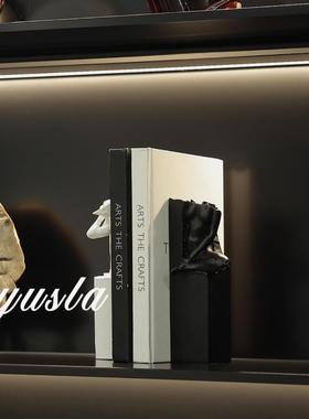 复古简约办室酒柜电视书柜书挡柜书房样板间软装VGQ饰品靠摆公件