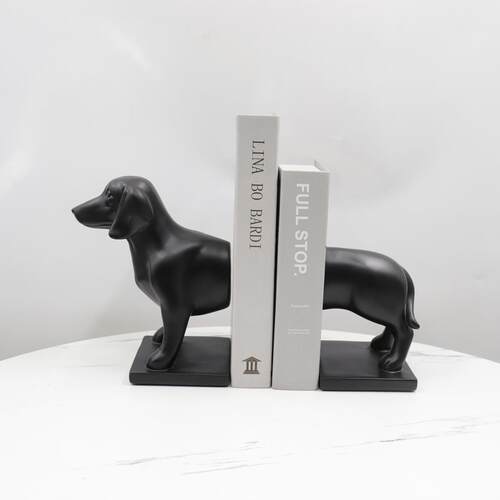 简约创意狗书立黑饰色脂摆件小办公室客厅书房无品牌/动物装品树