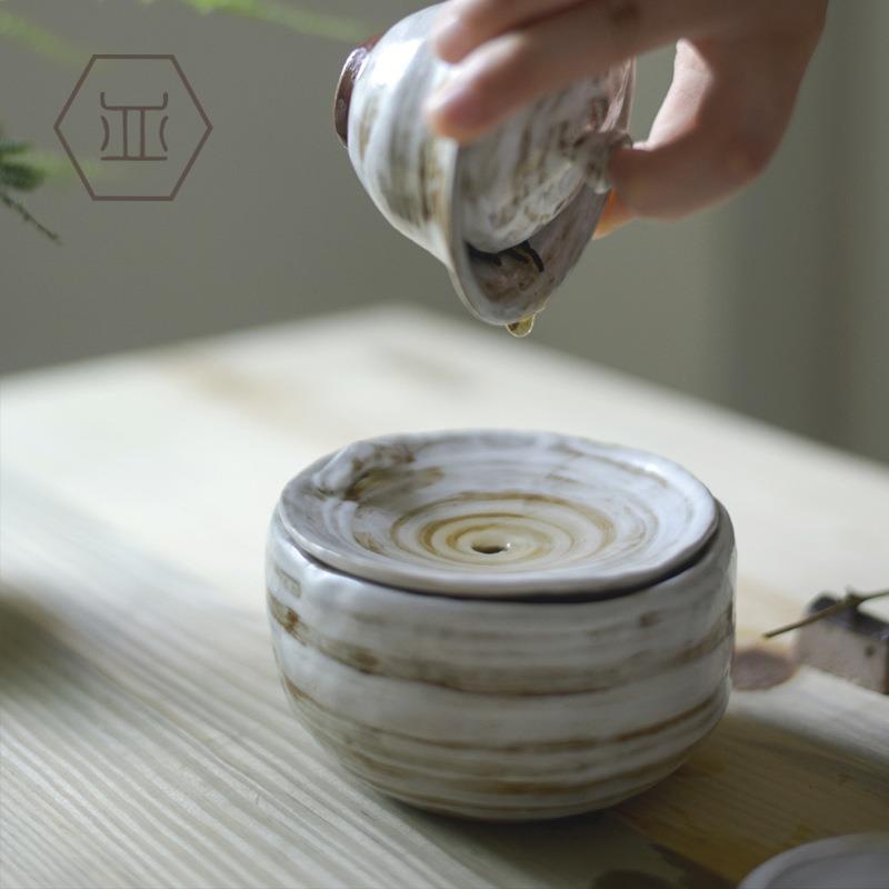 手工粗陶建水创意道配件加水盖茶茶渣复古陶瓷茶具无品牌/壶斗承