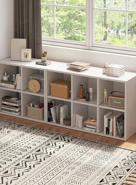 厅书架落地书柜小型客子置物架卧收纳柜子储物柜多室层格柜SNE八