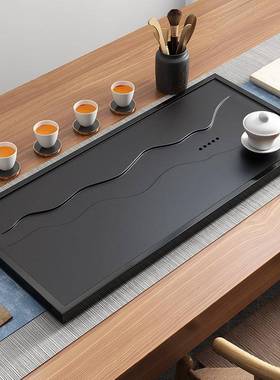 天然套乌金石盘家用装全自动一体泡嵌入茶67461式干小茶台茶具排