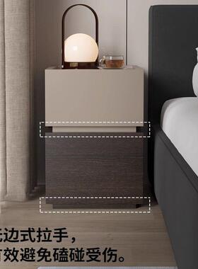 床头柜jtjt室简约现代自纳由组合积收柜卧木家用轻奢