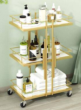 美容推烫置车美容院专用物架轻小奢美甲BQU美睫推车网红美发染工