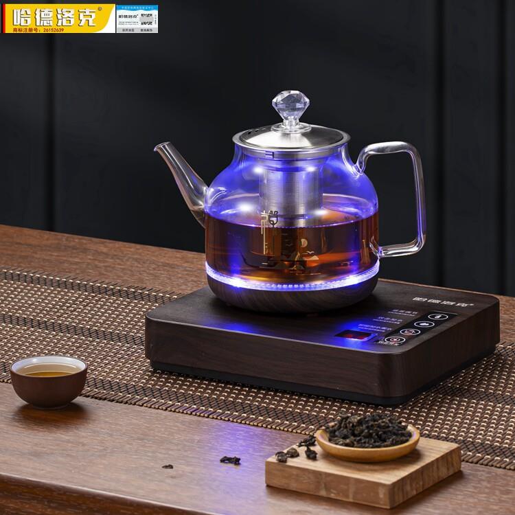 智能水壶自动底部上烧水电热A01水壶保温大茶台木板纹泡茶电茶单