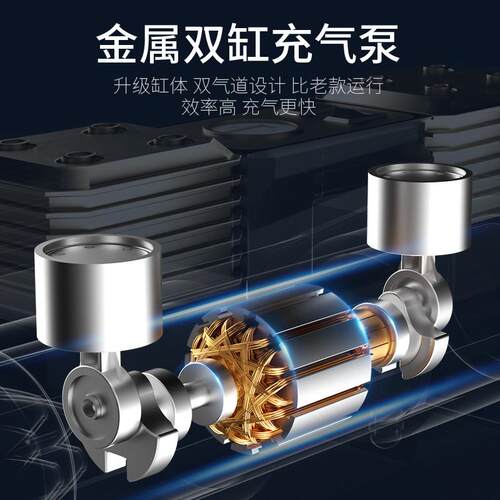 车载充气泵双缸高SUYD-382AV轿车气MPV大功压率电汽动车用轮胎打