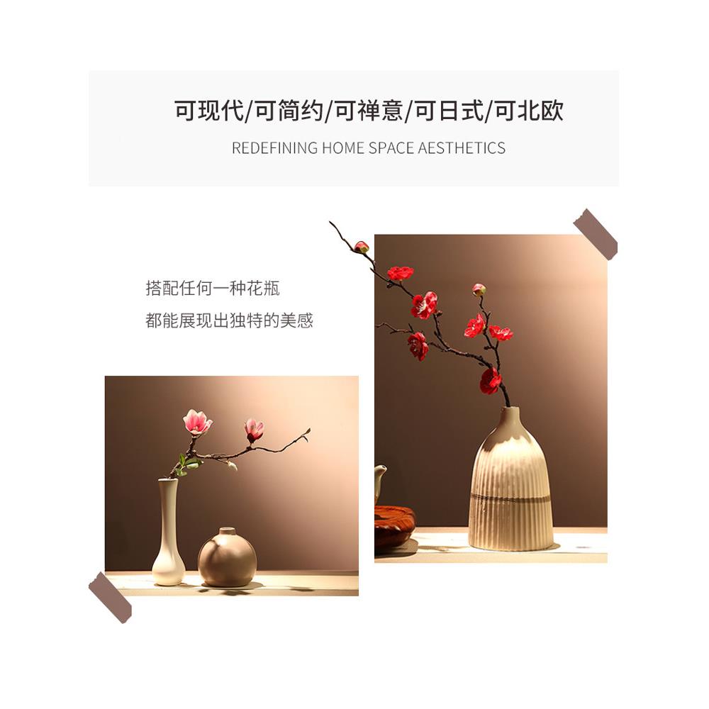 假花彷小真饰花枝腊梅梅中式禅LOA意摆放花艺客厅室内装陶瓷花瓶