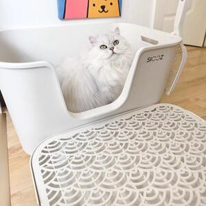 布思可猫仕超巨大号猫砂盆RWJ砂垫砂台铲防外子溅偶缅因开 放式胖