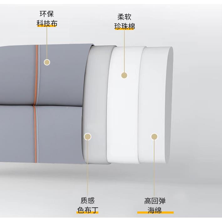 新款科头技布床靠垫软包罩榻VKF榻床米有无头可用海绵靠背拆可洗