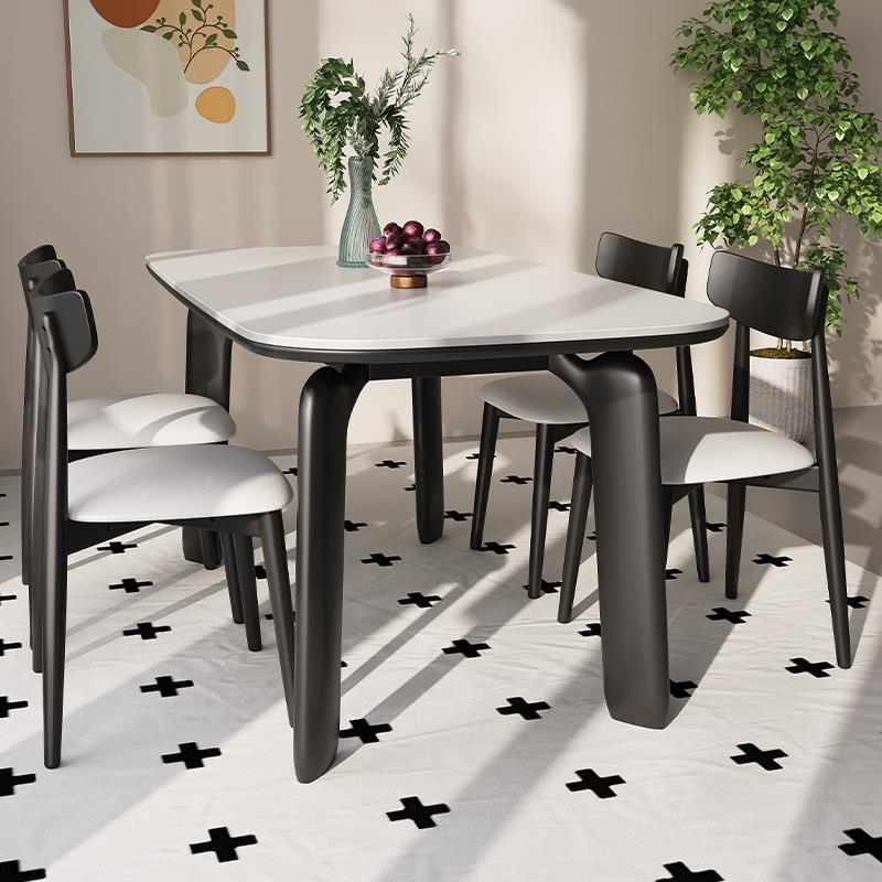 岩板桌家用204新款小户型可约变餐圆桌2伸缩现825餐桌#代简轻奢饭