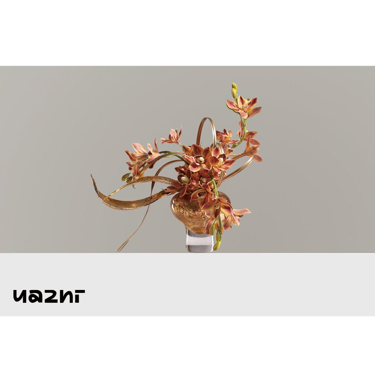 雅 奢金色系仿真花琉别 璃花器【彩H244依】样板间墅高端摆件