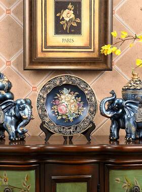 大象摆饰招财风水象乔迁新居TZG客结厅茶几电视摆 设开业婚礼品柜