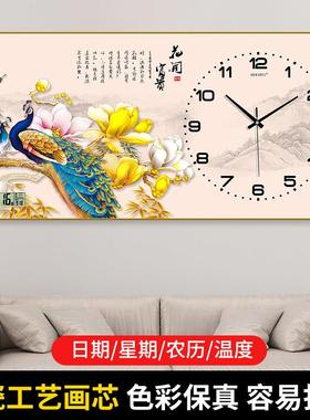 2025新款钟表年挂钟客厅装饰万日历画电子钟家用时尚餐250202厅历
