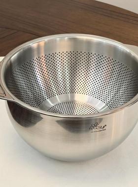 维乐仕1/10不8钢功沥水盆沙拉碗洗菜锈篮家用多能洗菜漏TRM水二合
