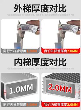 节升小巨人伸缩梯子家用节多能升jjs-xjr 降楼梯程铝合金工折叠梯