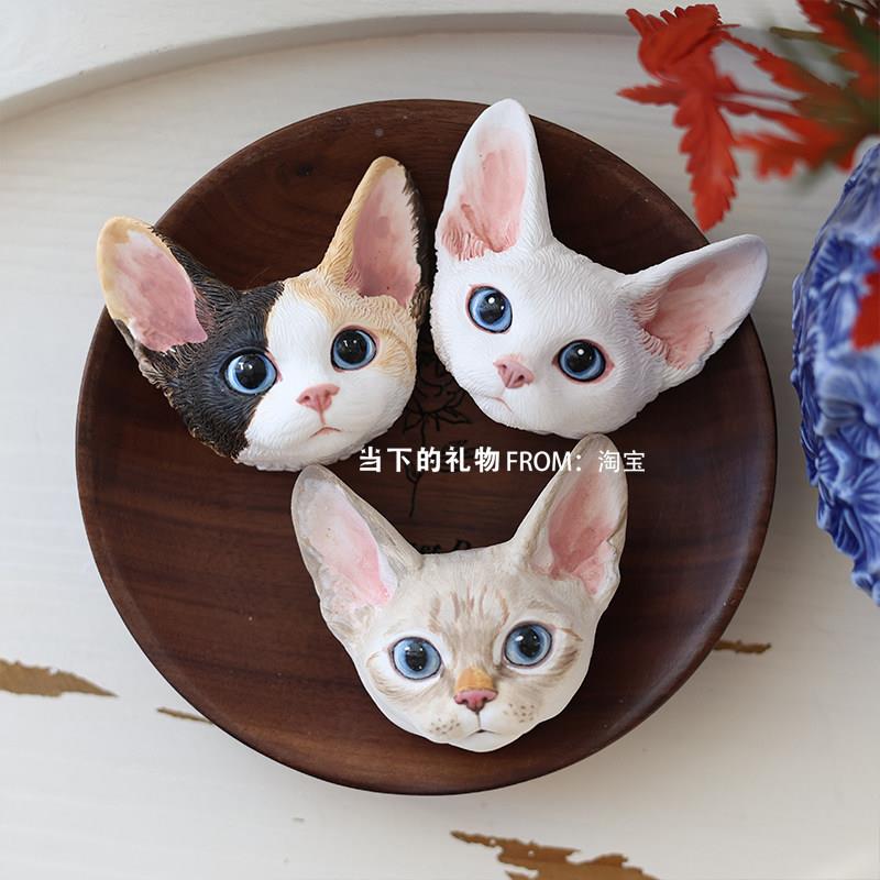 德文卷毛猫定制德文头像边车载周薰扩石汽车空调出风口香氛夹香挂