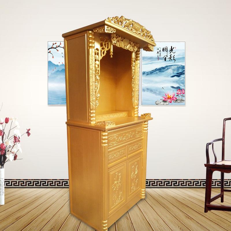 佛佛供柜柜金色金佛色菩萨台黄色龛财神供桌神楼家用台吊柜带门祖