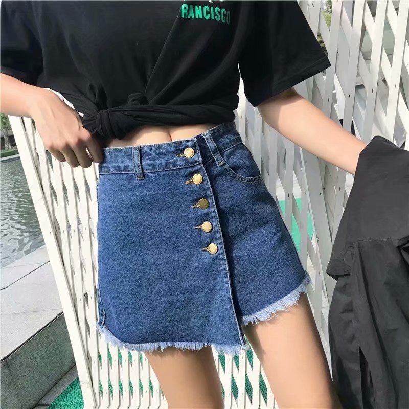 High waisted wi休闲裤