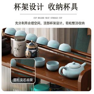 桌面茶具置古物架小型001茶杯博架茶展示柜架杯收叶纳柜茶桌茶柜