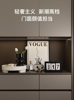 韩美无障碍豪华入大厅摆件家口居北饰NMQ品餐具柜厅客钥匙收纳托