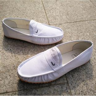 夏季 休闲散步司机单鞋 透气帆布男鞋 北京布鞋 一脚蹬低帮懒人包子鞋