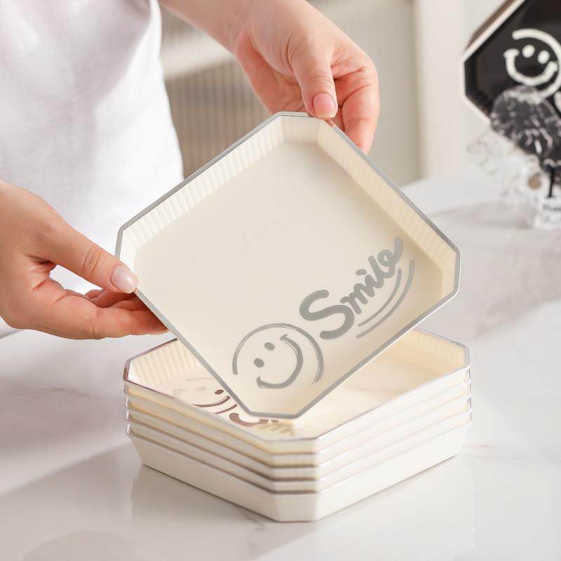 轻奢家用吐骨碟高级感食品级碟子餐桌方形水果零食盘垃圾吐骨头碟,餐饮具,碟,淘宝优惠券,粉丝福利购,淘宝优惠卷