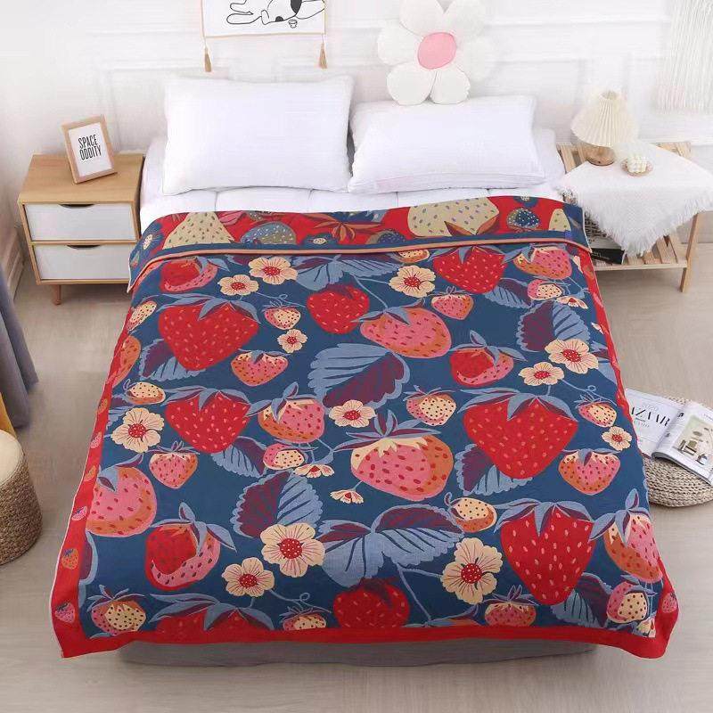 全棉6层纱布毛巾被家用单人纱布毯盖毯色织提花夏凉,床上用品,羊毛被/驼毛被,淘宝优惠券,粉丝福利购,淘宝优惠卷