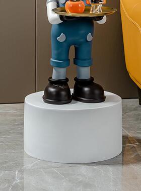 白色增高底座站台落地大摆件配套墩子现代简约家居装饰品