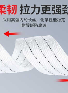 国标起重吊装带2T3T5T10Tz加厚白色扁平双扣吊带工业行车拖车吊车