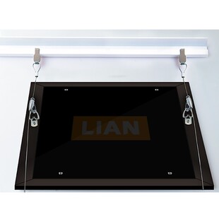 天花顶装L轨道挂画线水s兵钩挂画钩挂画绳挂画器挂画轨道钢丝挂钩