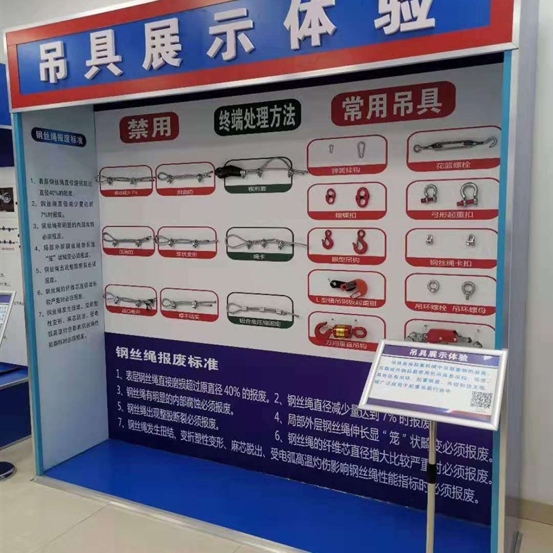 钢丝绳使用体验设备损坏报废禁用 标准正确卡扣扎固方法 吊具样品