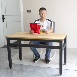 電腦桌帶輪子可移動(dòng)書桌辦公家用床邊餐桌臥室家用學(xué)習(xí)桌定制尺寸
